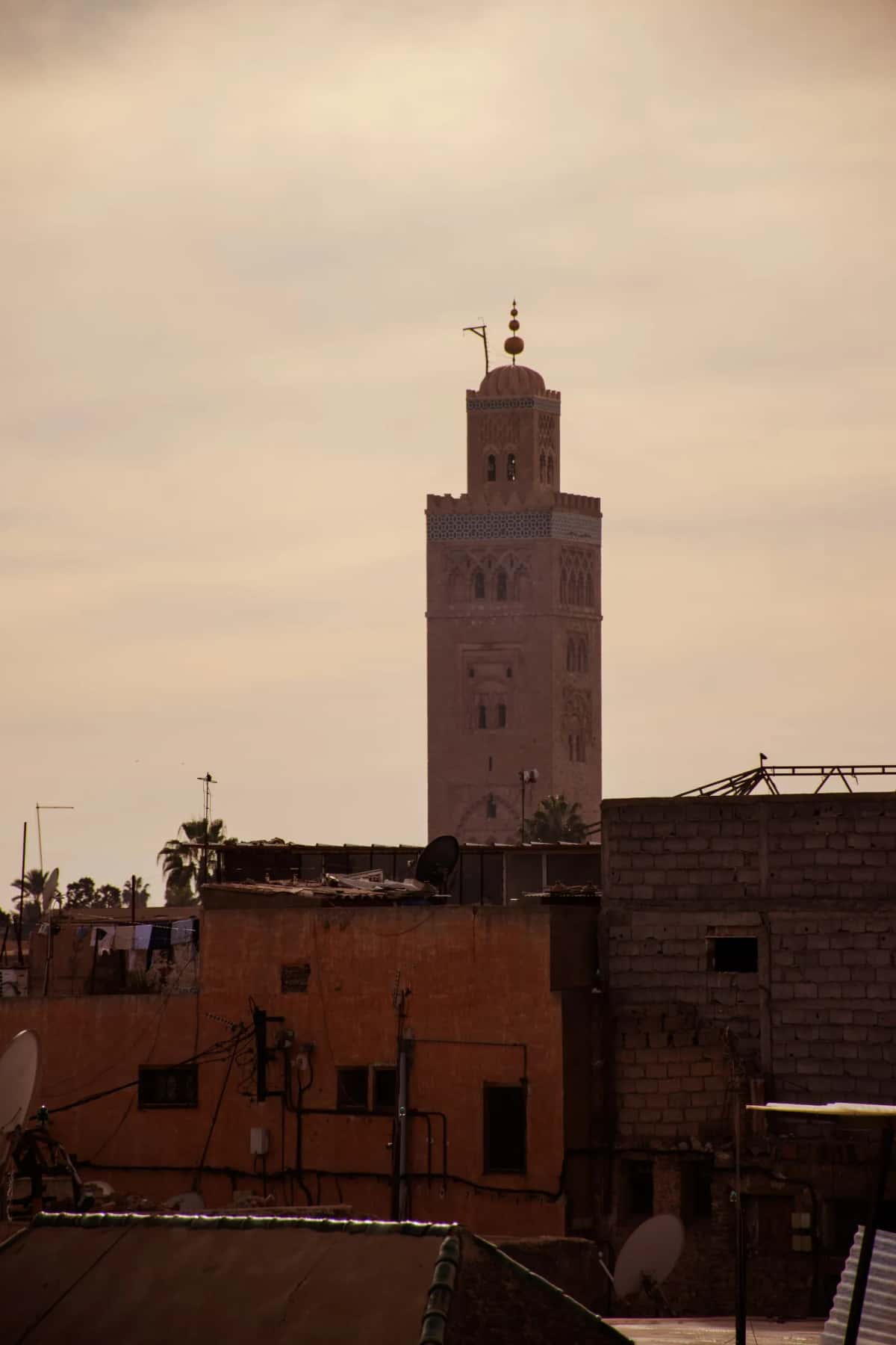 Mosquée Koutoubia et toits de Marrakech