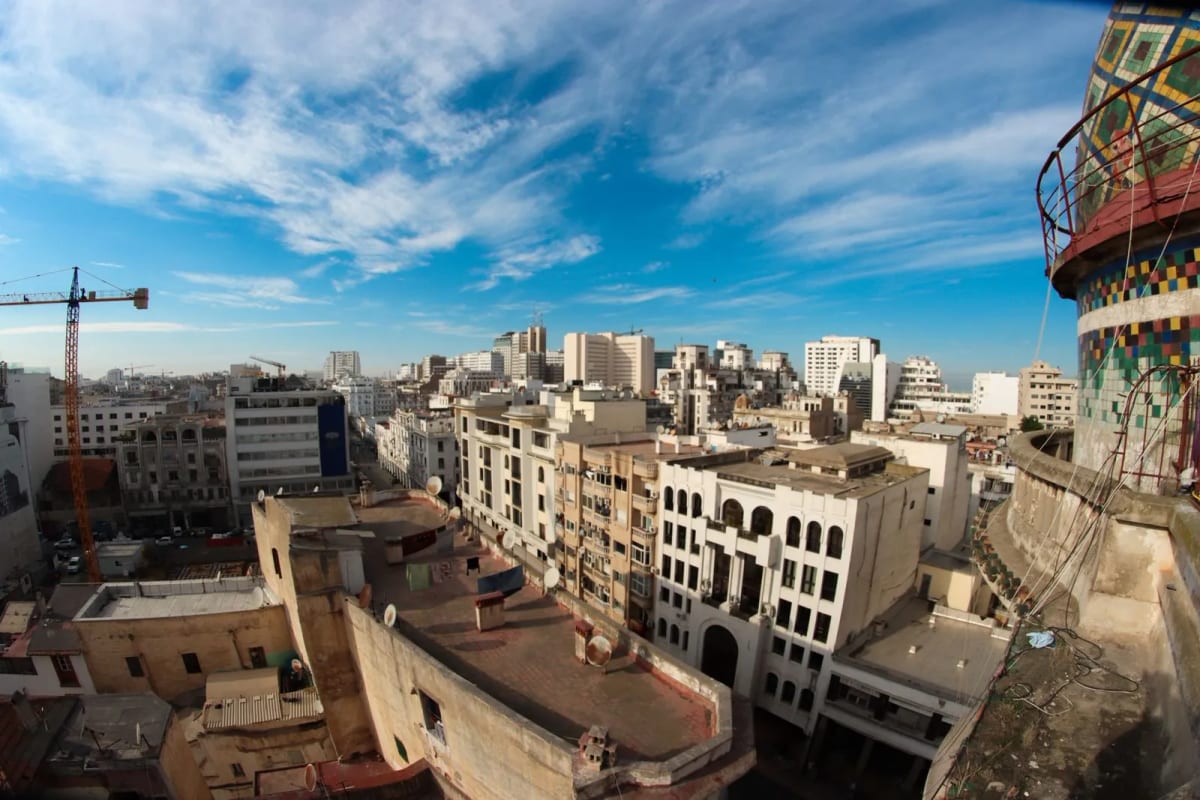 Toits et immeubles du centre de Casablanca, Maroc